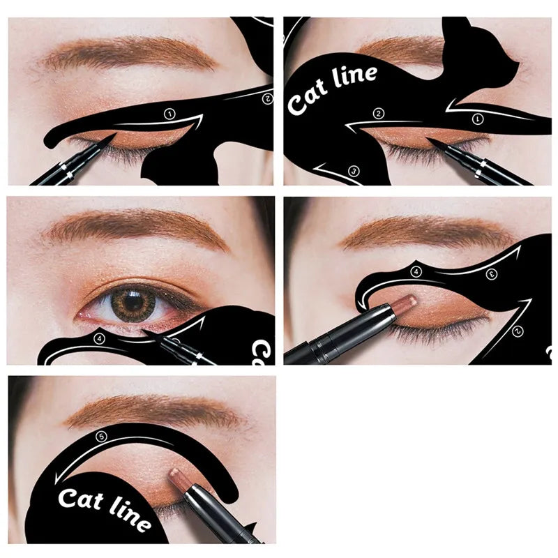 Lápis Delineador Líquido Dual End Black, Pro Impermeável, Maquiagem de Longa Duração, Eye Liner Pen, Linha Cat, Eye Stencils