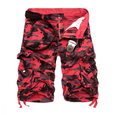 Novos Shorts Cargo Camuflados Masculinos Tamanho EUA 2026 - Estilo Militar Solto para o Verão - Bermuda Camo Masculina