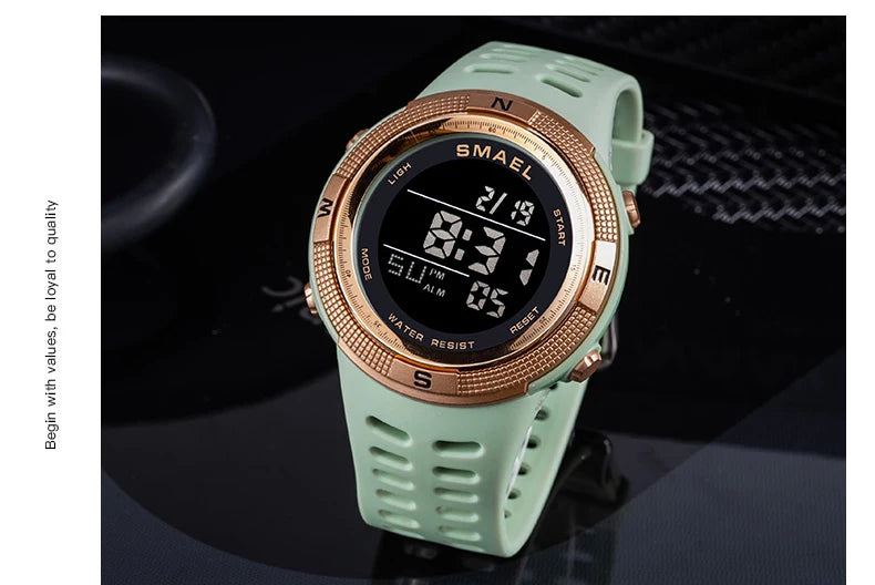 Relógios desportivos à prova dwaterproof água led digital relógio de volta luz alarme semana display cronômetro relógios de pulso 1915 relógio digital para homem