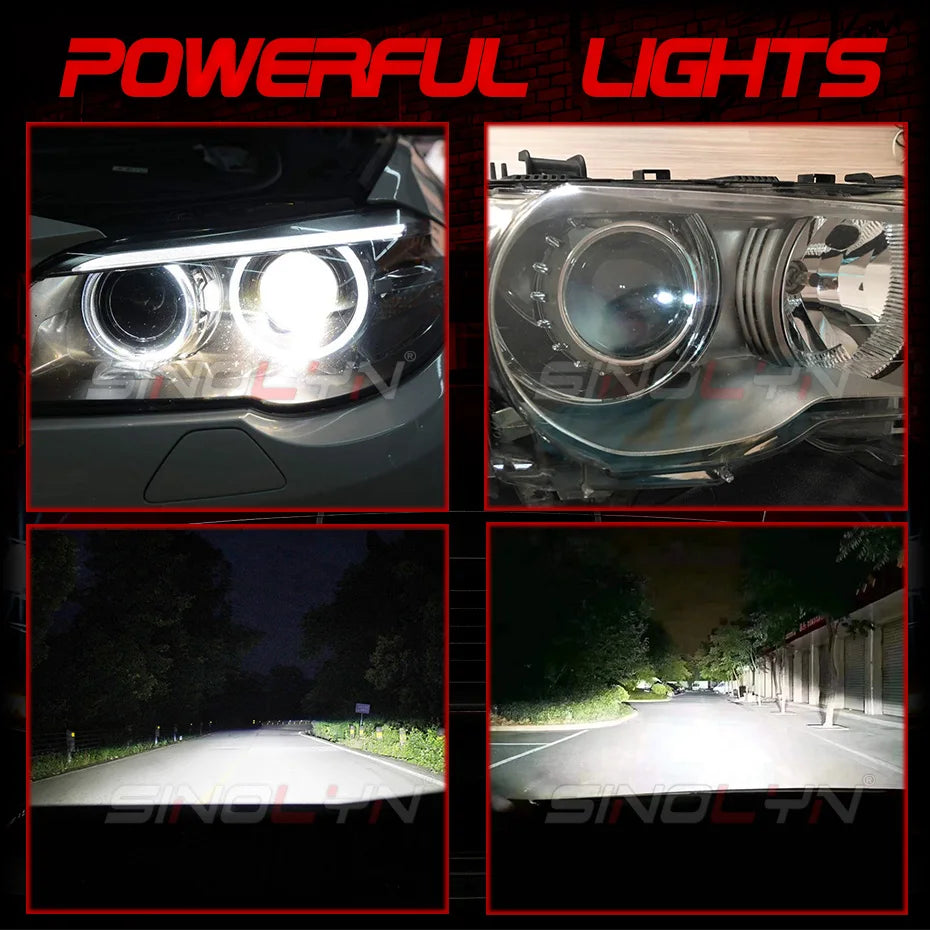 Sinolyn Bi Xenon Lentes Do Projetor Para BMW E46 M3 AL E90 E92/Audi A4 B8 A3/Benz W220 W203 /Volvo V50 D2S D1S Farol Substituir Kit Xeon Projetor Farol Carro Kit De Projetor Retrofit Lente Projetor