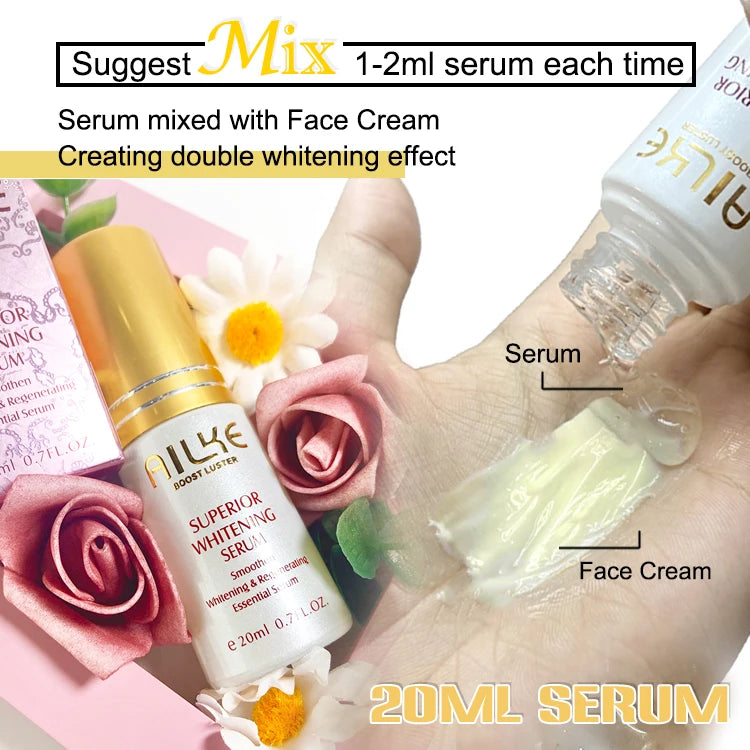AILKE Corretor de manchas escuras, hidratação branqueadora, creme facial com spf35 + iluminação, tom de pele coreano, anti-queimaduras solares, cuidados com a pele do rosto