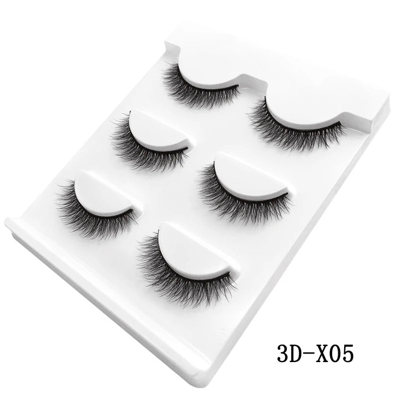 3 pares de cílios postiços naturais maquiagem grossa cílios de vison 3d reais extensão de cílios macios cílios postiços longos cílios de vison 3d