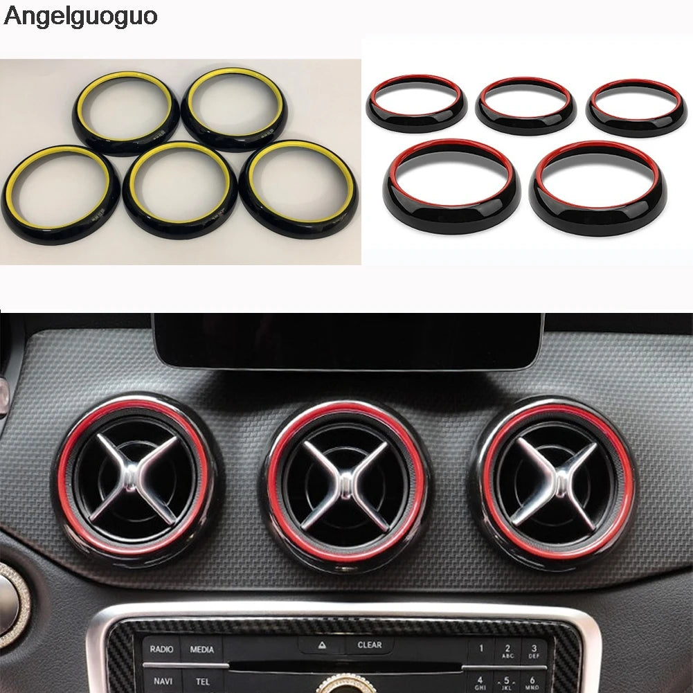 Angelguoguocar etiqueta da guarnição da janela para mercedes benz a/b/c (w204)/e (w212)/gla/cla/glk/gle-class
