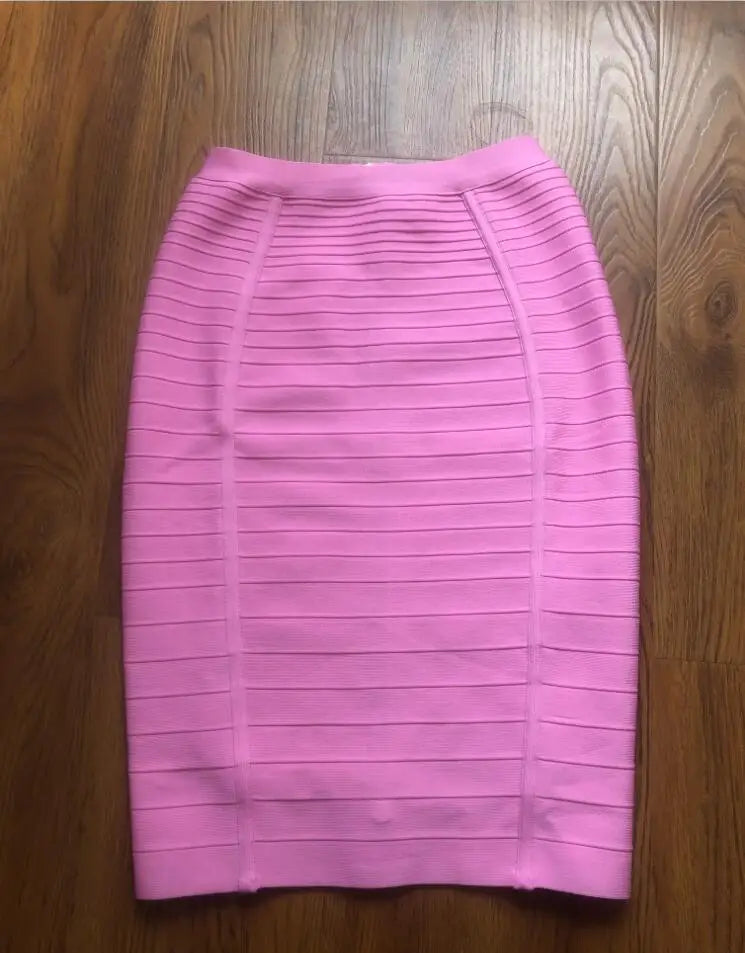 16 cores sexy sólido zíper laranja azul preto vermelho bandagem saia feminina elástica bodycon verão xl xxl lápis saias 58cm