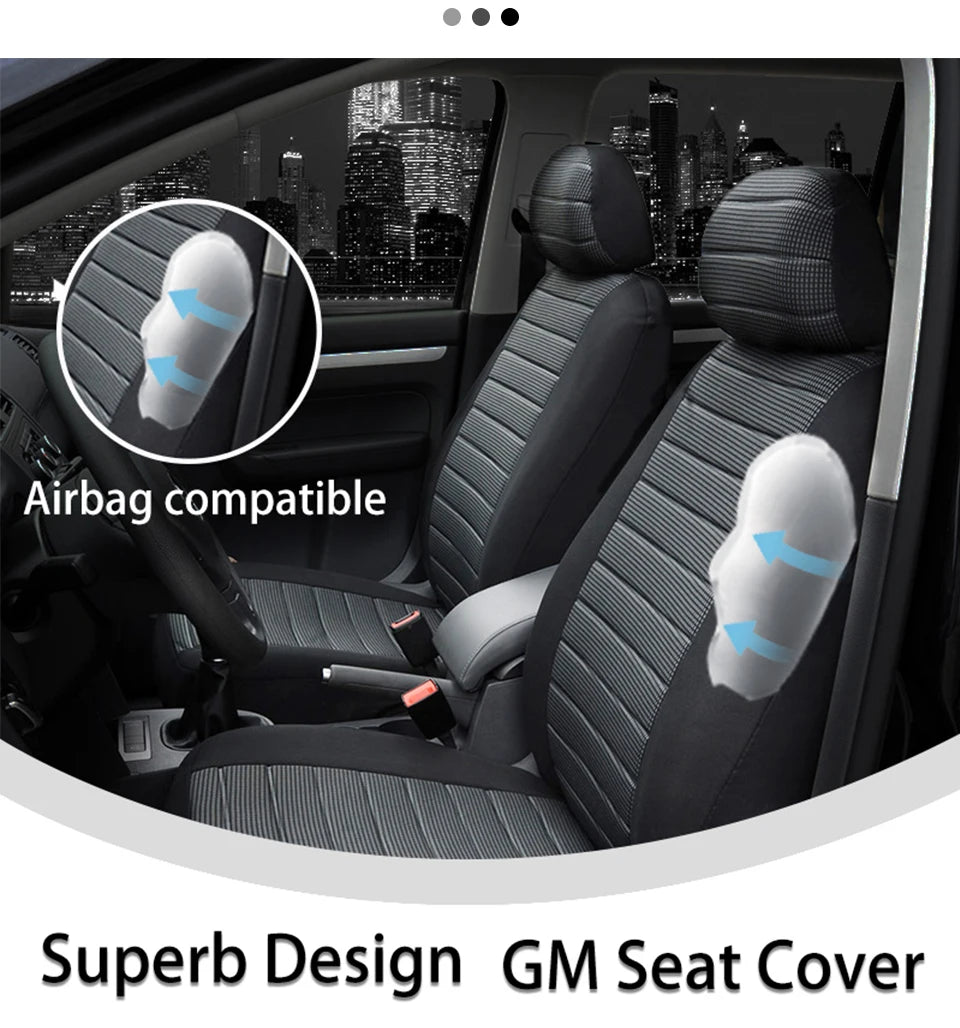 Capas de assento dianteiro AUTOYOUTH compatíveis com airbag, ajuste universal para a maioria dos carros e SUVs, acessórios para carros, capa de assento para Toyota, 3 cores