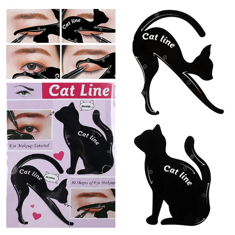 Lápis Delineador Líquido Dual End Black, Pro Impermeável, Maquiagem de Longa Duração, Eye Liner Pen, Linha Cat, Eye Stencils