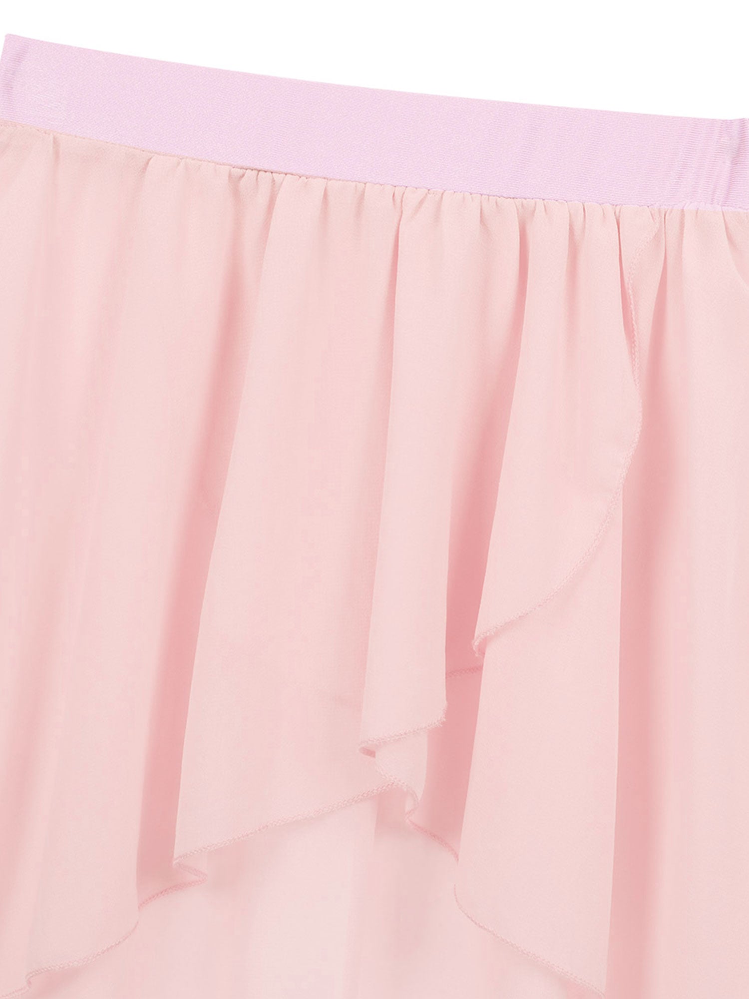 Crianças meninas cintura elástica oi-baixo chiffon saia moderna dança lírica jazz latino cha-cha ballet patinação desempenho roupas