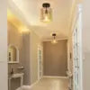 SGLfarmty Boho Semi Flush Mount Ceiling Light Metal Bamboo Shade IP44 Warm White LED 7.87x7.08x10.62 Inches