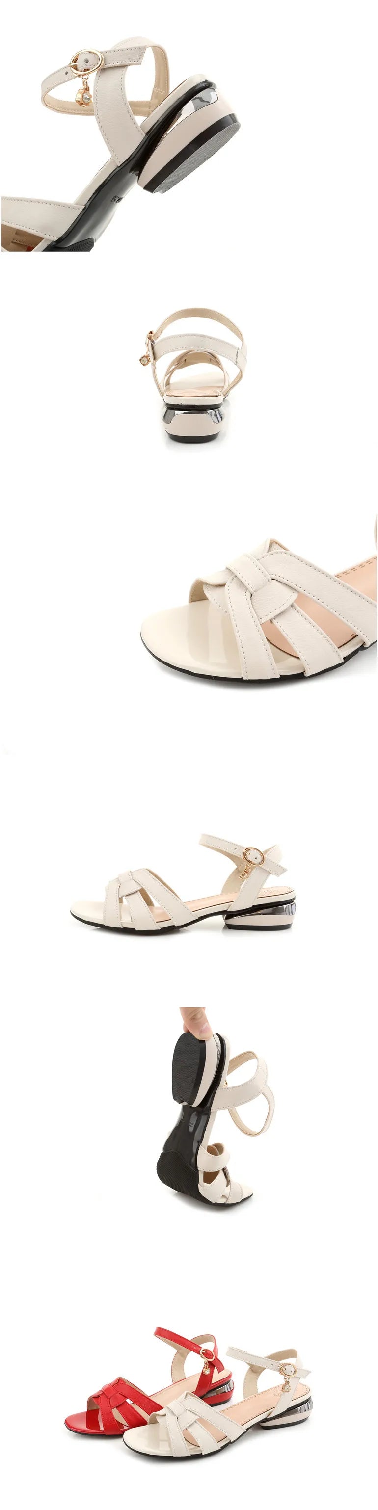 Gktinoo verão sandálias femininas 2025 novo tamanho grande conforto sandálias de salto baixo sapatos de dedo do pé aberto mulher sandálias de moda de couro genuíno
