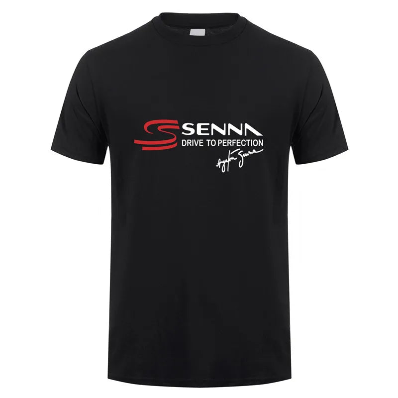 Novo herói ayrton senna t camisa masculina manga curta camisetas de algodão engraçado legal homem tshirt