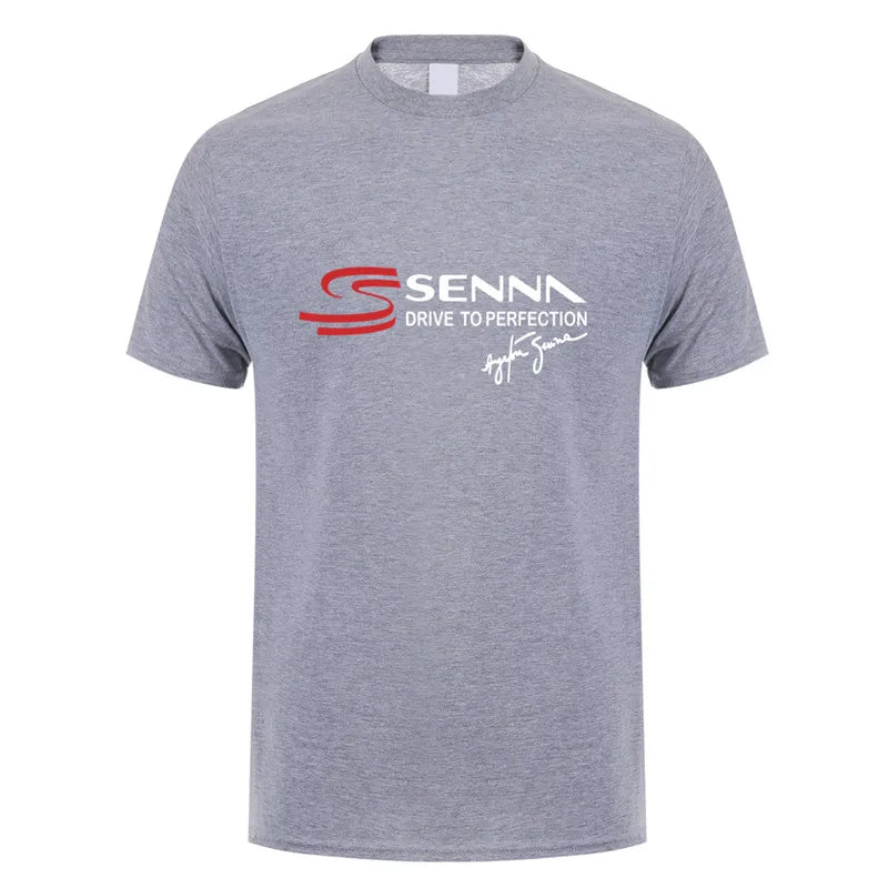 Novo herói ayrton senna t camisa masculina manga curta camisetas de algodão engraçado legal homem tshirt