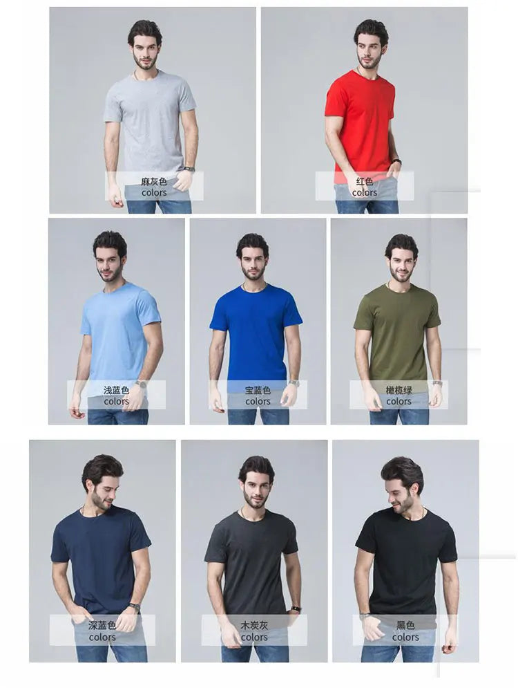 Camiseta Personalizada 2026 para Homens e Mulheres, Algodão, Manga Curta, Imprima Sua Própria Imagem, LOGO ou Texto