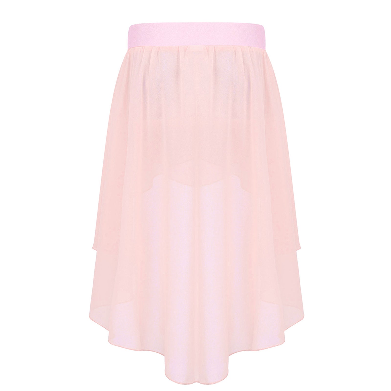 Crianças meninas cintura elástica oi-baixo chiffon saia moderna dança lírica jazz latino cha-cha ballet patinação desempenho roupas