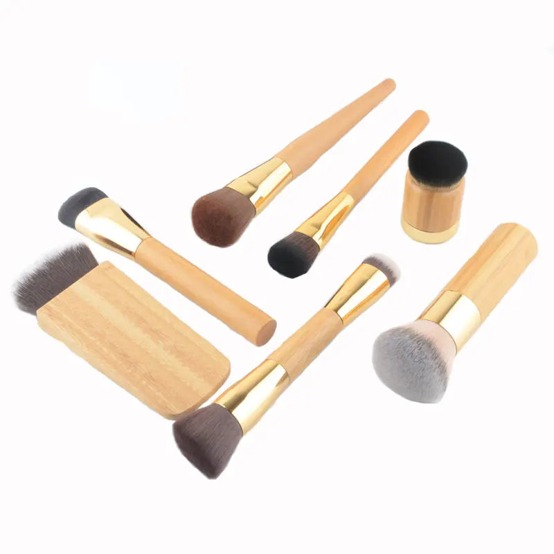 1pc super macio pó compõem pincéis fundação blush pincel de maquiagem sombra mistura contorno profissional alta qualidade bambu