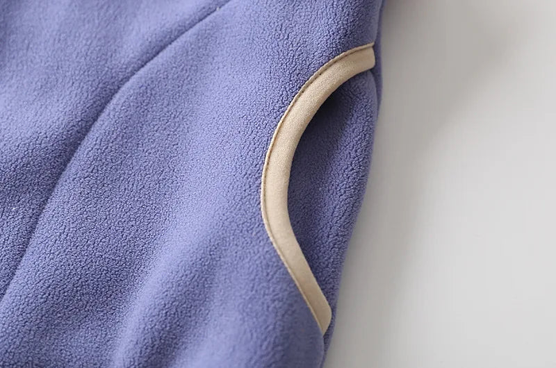 Colete polar com capuz, casaco de lã polar para crianças com zíper quente para bebês meninos meninas 2-10 anos de uso externo