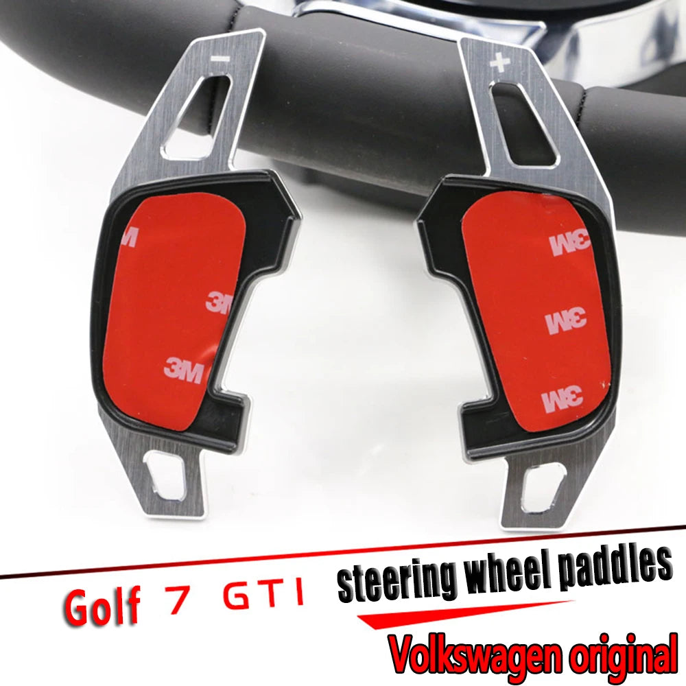 Volante do carro dsg shift pás extensão shifters adesivos para Volkswagen Golf 7 MK7 GTI GTE 2015 2016 2017 Jetta GLI Tiguan R Line 2018 2019 2020 2021 acessórios do carro