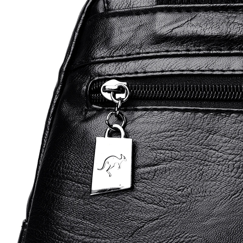 Mochilas de couro vintage para mulheres, bolsa escolar para meninas, mochila de viagem para senhoras, mochila feminina de alta qualidade, nova