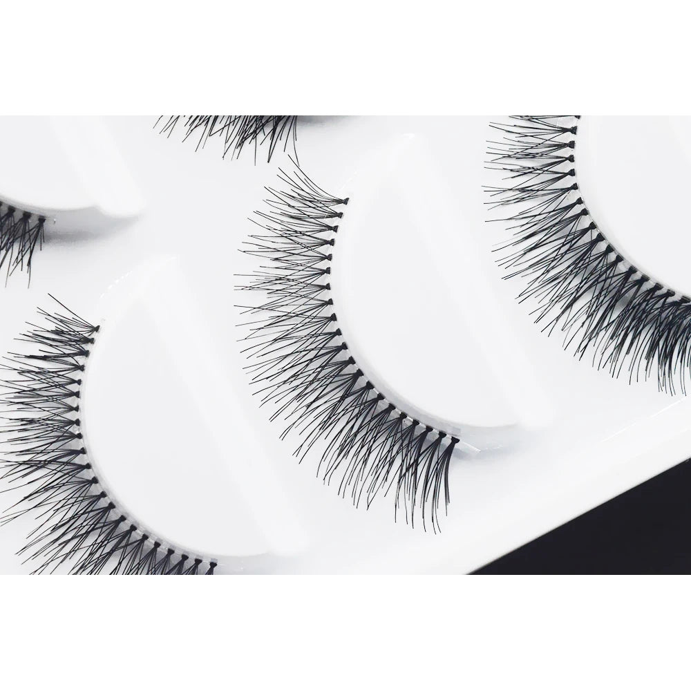 5 pares natural preto longo esparso cruz cílios postiços extensões de cílios ferramentas de maquiagem