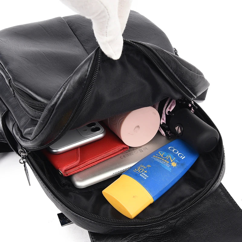 Mochilas de couro vintage para mulheres, bolsa escolar para meninas, mochila de viagem para senhoras, mochila feminina de alta qualidade, nova