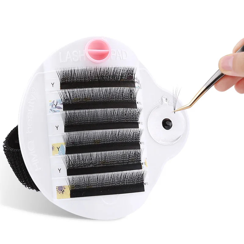 3 em 1 paleta de cílios postiços suporte almofada palete bandagem cílios titular usado à mão ajustável lash extensão suprimentos ferramentas de maquiagem