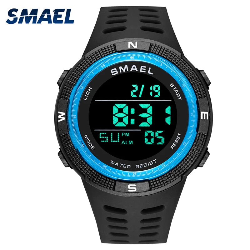 Relógios desportivos à prova dwaterproof água led digital relógio de volta luz alarme semana display cronômetro relógios de pulso 1915 relógio digital para homem