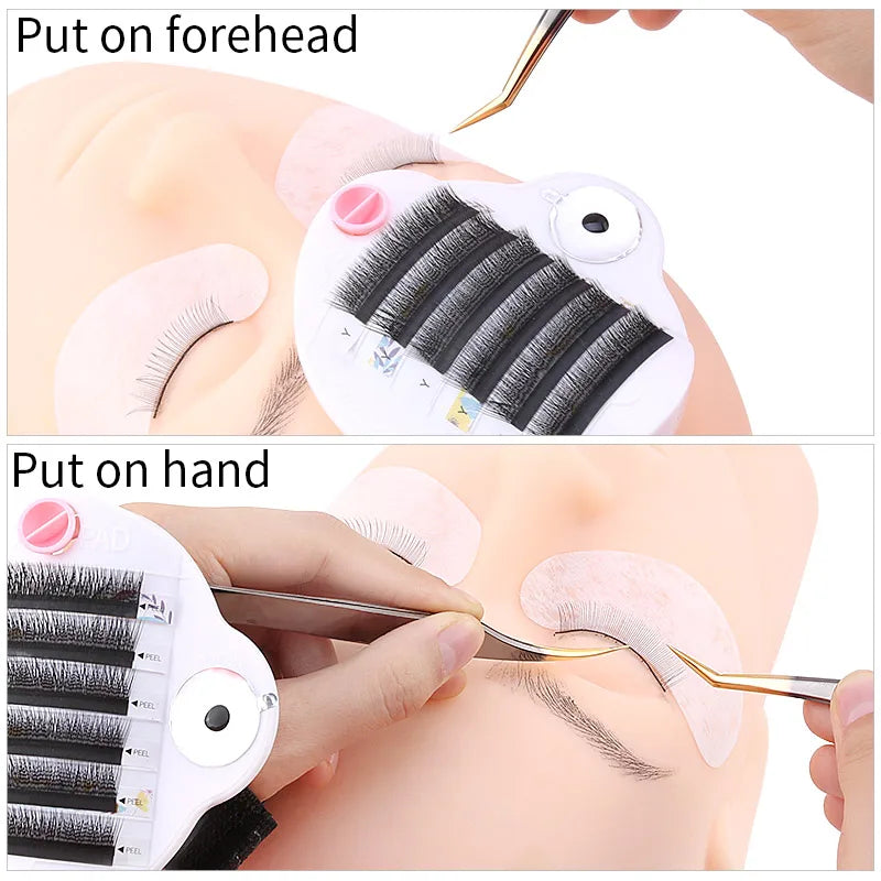 3 em 1 paleta de cílios postiços suporte almofada palete bandagem cílios titular usado à mão ajustável lash extensão suprimentos ferramentas de maquiagem