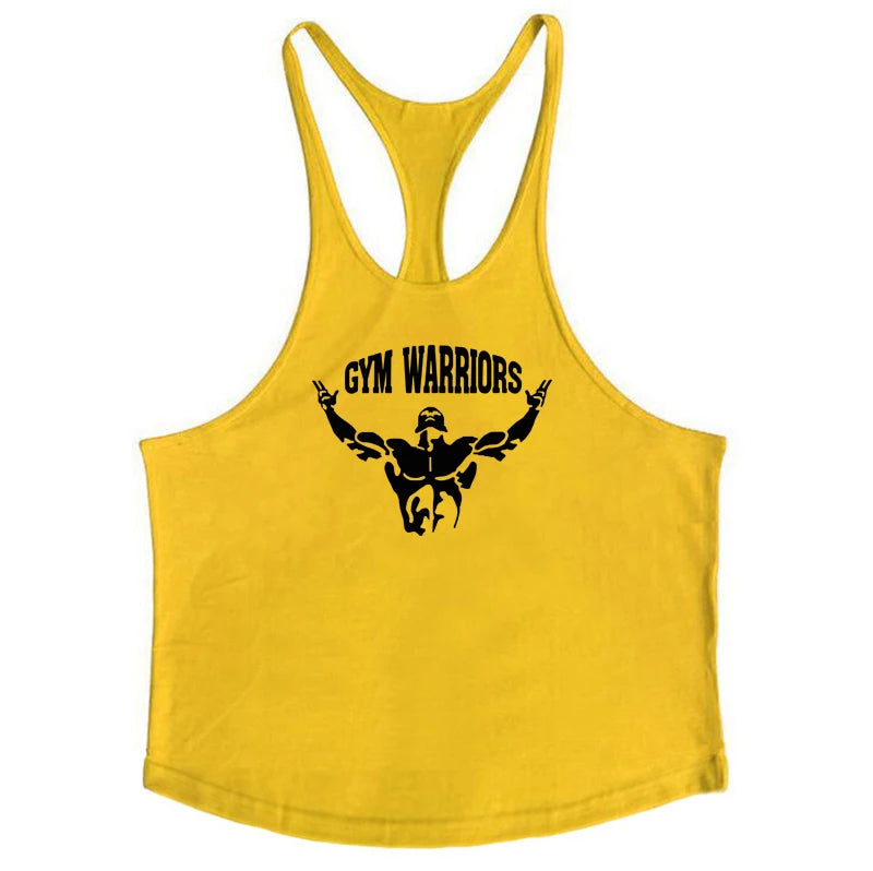 Camisa sem mangas masculina, camiseta de algodão para academia e musculação