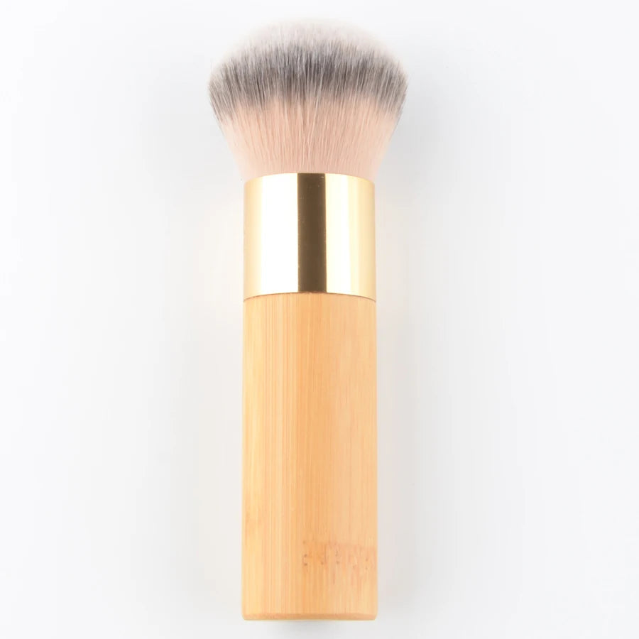 1pc super macio pó compõem pincéis fundação blush pincel de maquiagem sombra mistura contorno profissional alta qualidade bambu