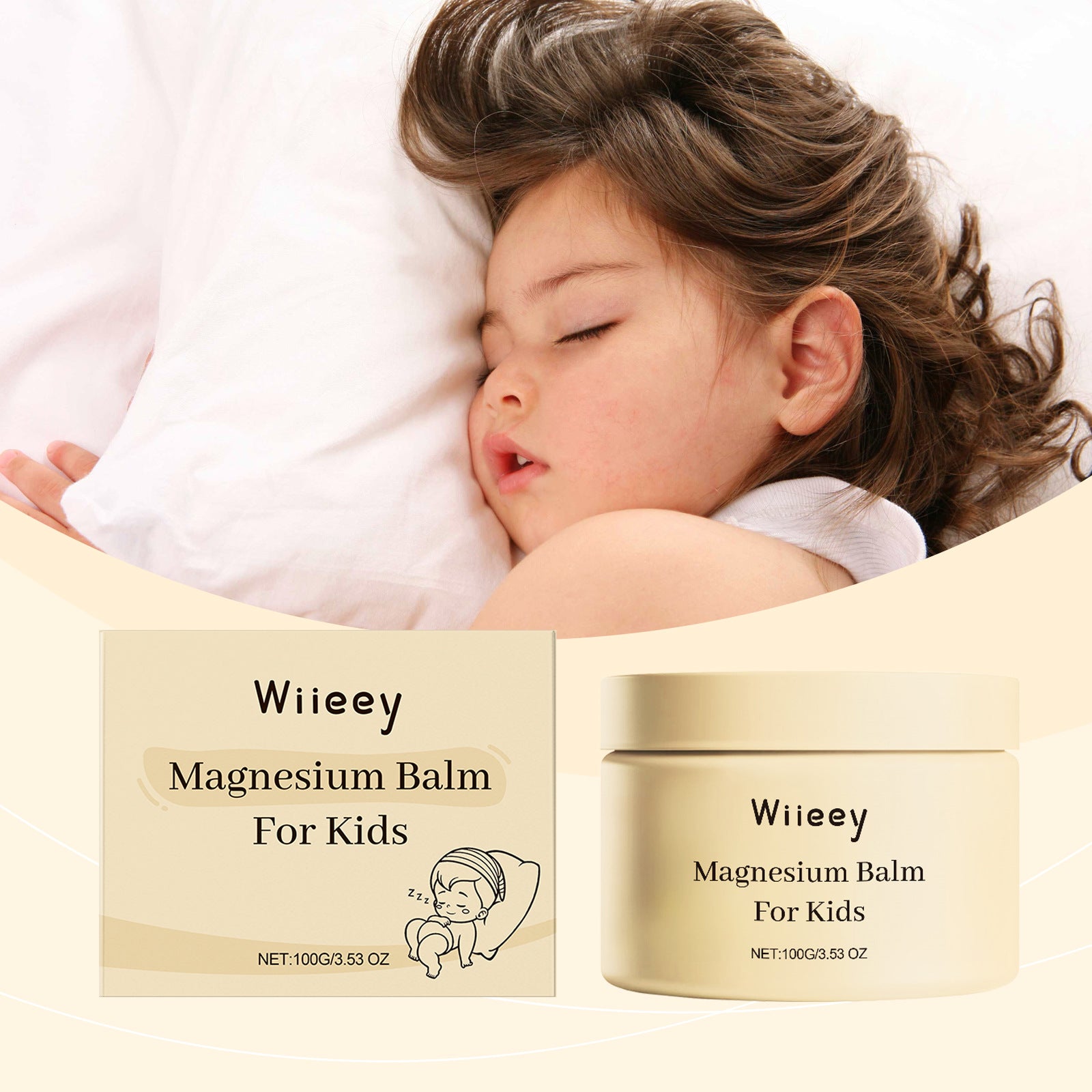 Creme de magnésio para crianças, melhor sono, nutritivo, hidratante, fragrância duradoura, calmante, refrescante, relaxante, mente corporal, bálsamo de magnésio
