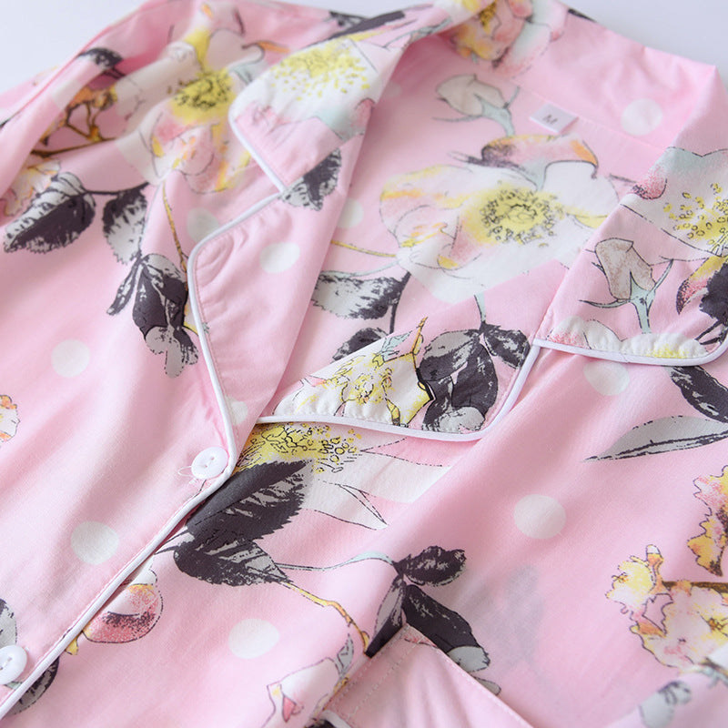 Verão outono casual noite feminina manga curta flor camisola solta sleepwear 100% viscose sleepwear para mulher