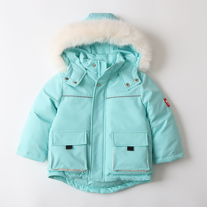 Terno de esqui infantil, jaqueta e calças à prova de vento e à prova d'água, casaco de neve, macacão, calças para baixo, parkas, conjuntos macios e quentes