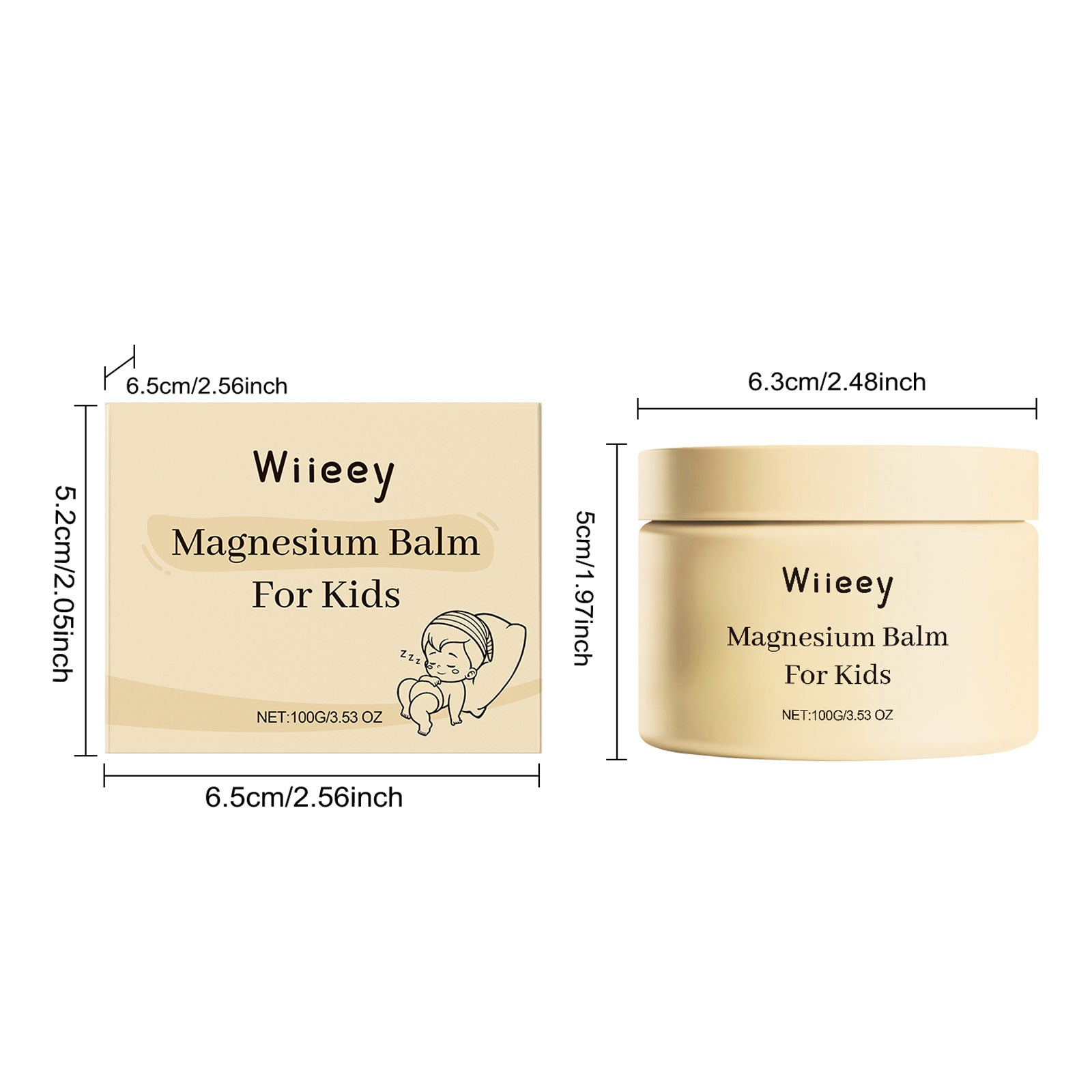 Creme de magnésio para crianças, melhor sono, nutritivo, hidratante, fragrância duradoura, calmante, refrescante, relaxante, mente corporal, bálsamo de magnésio