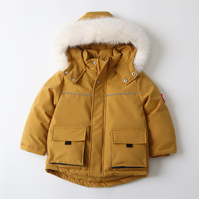 Terno de esqui infantil, jaqueta e calças à prova de vento e à prova d'água, casaco de neve, macacão, calças para baixo, parkas, conjuntos macios e quentes