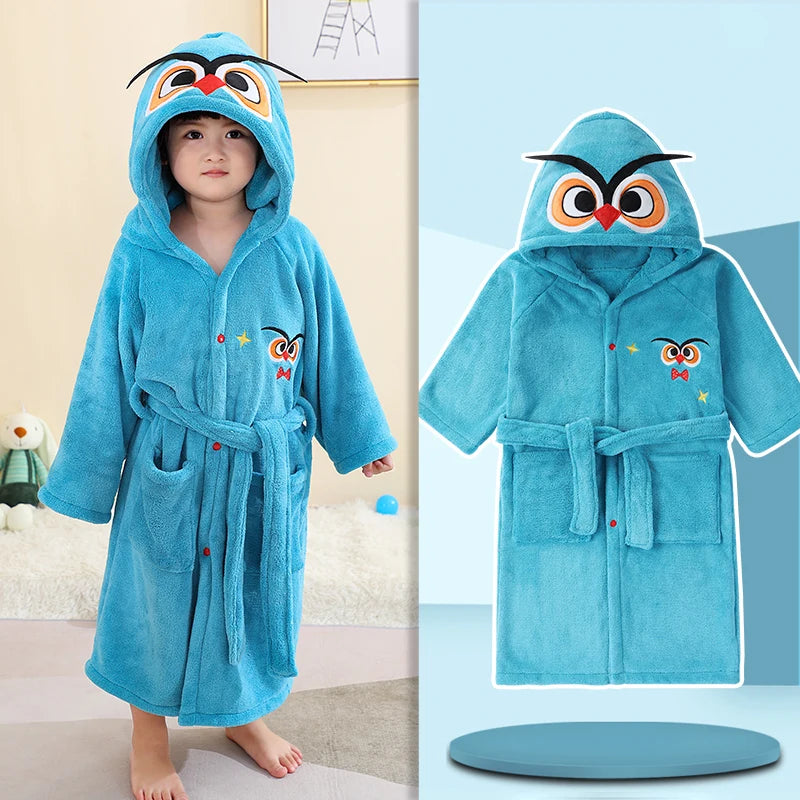 Roupão Infantil Absorvente Quente Robe Banho Bebé Macio Crianças Toalha Capuz Banho Grande Toalha Banho Bebé Roupa Banho Praia Robe Menina Pijama Menino Casa Toddler Lar