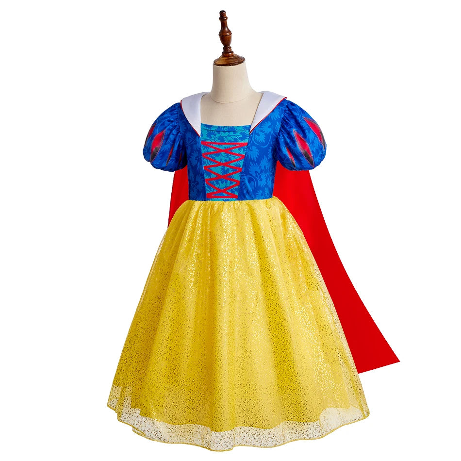 Crianças neve branca cinderela aurora anna elsa traje menina cosplay vestido crianças encanto mirabel pequena sereia roupas de halloween