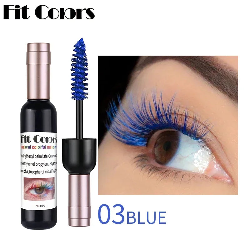 Garrafa de vinho 4d fibra de seda rímel à prova dwaterproof água secagem rápida cílios cachos extensão maquiagem cílios à prova dwaterproof água tinta azul