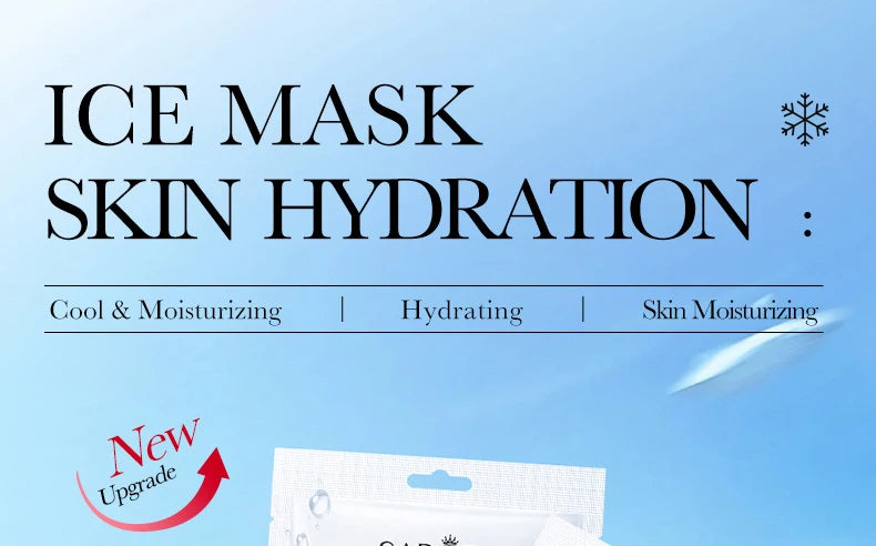 5 pçs sadoer máscaras de gelo para o rosto hidratação profunda hidratante brilho endurecimento máscara facial folha máscaras faciais beleza cuidados com a pele