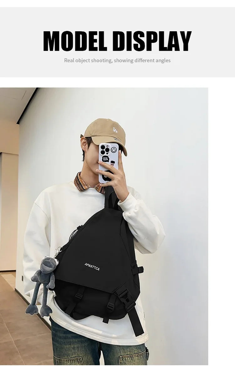 2025 novo saco de peito masculino crossbody saco multifuncional casual um ombro mochila grande capacidade sacos do mensageiro