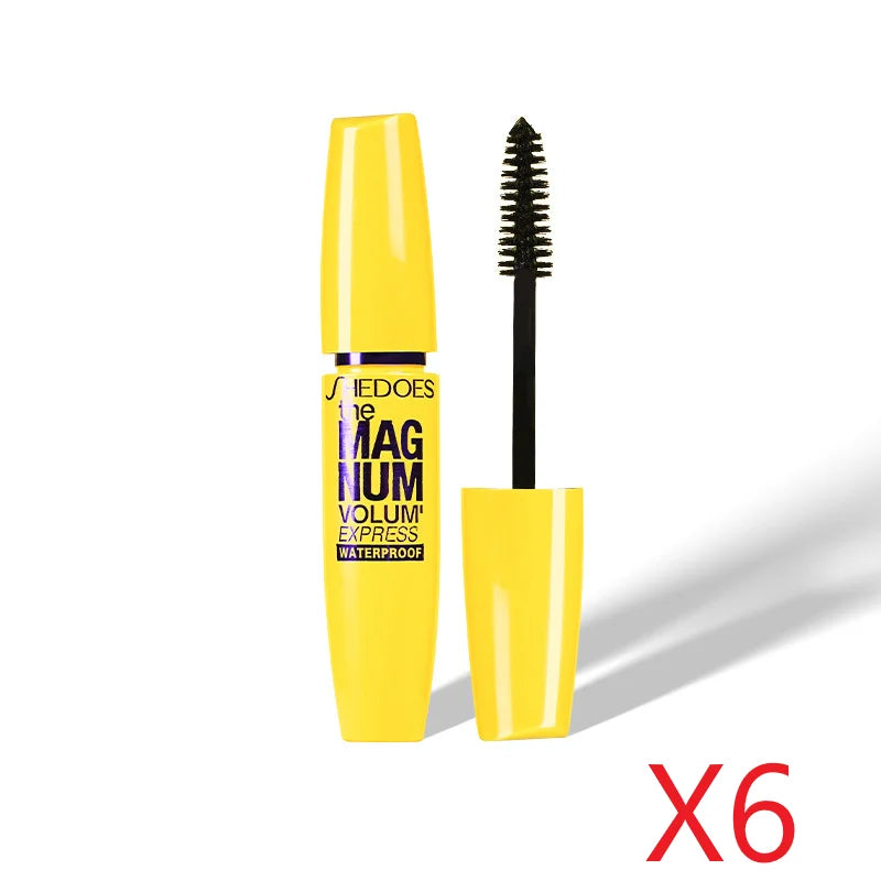 SHEDOES Rímel amarelo à prova d'água, alongamento, ondulação, volumizador, natural, de longa duração, à prova de manchas, cosméticos de maquiagem para os olhos