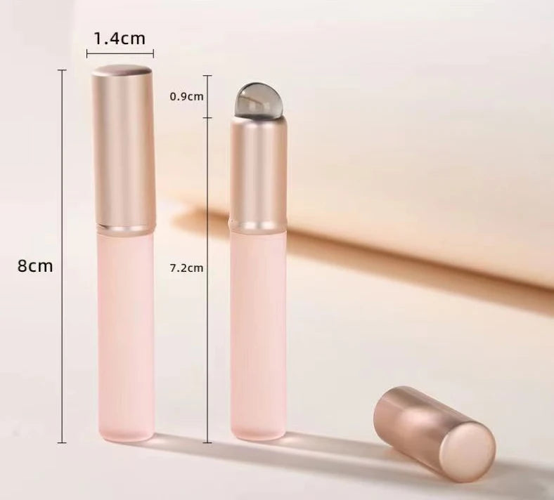 Pincel labial de silicone atualizado com capa, pincel corretivo angular, aplicação de batom, bálsamo de manchas, pincel de maquiagem labial, ferramenta cosmética