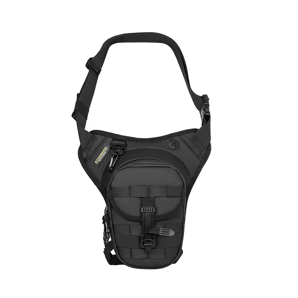 Bolsa lateral para perna de motocicleta masculina, à prova d'água, quadril, perna, ajustável, bolsa crossbody para caminhadas, acampamento, pesca