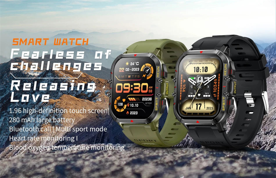Lige 2025 relógio inteligente masculino esportes ao ar livre monitoramento de freqüência cardíaca ip68 à prova dip68 água relógios bluetooth chamada smartwatch para android ios