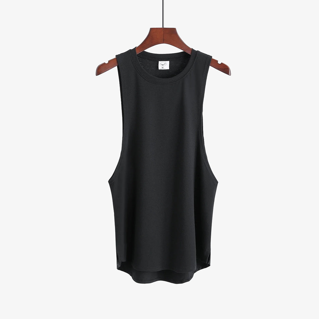 Roupas de fitness em branco sem mangas camisa dos homens ginásio stringer tanque superior musculação tanktop masculino sportwear undershirt moda colete