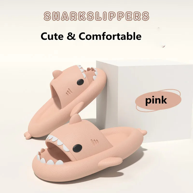 Casa tubarão chinelo nuvem mulher clapper slides verão praia interior eva sandálias masculino engraçado não deslizamento sapato senhoras feminino tênis