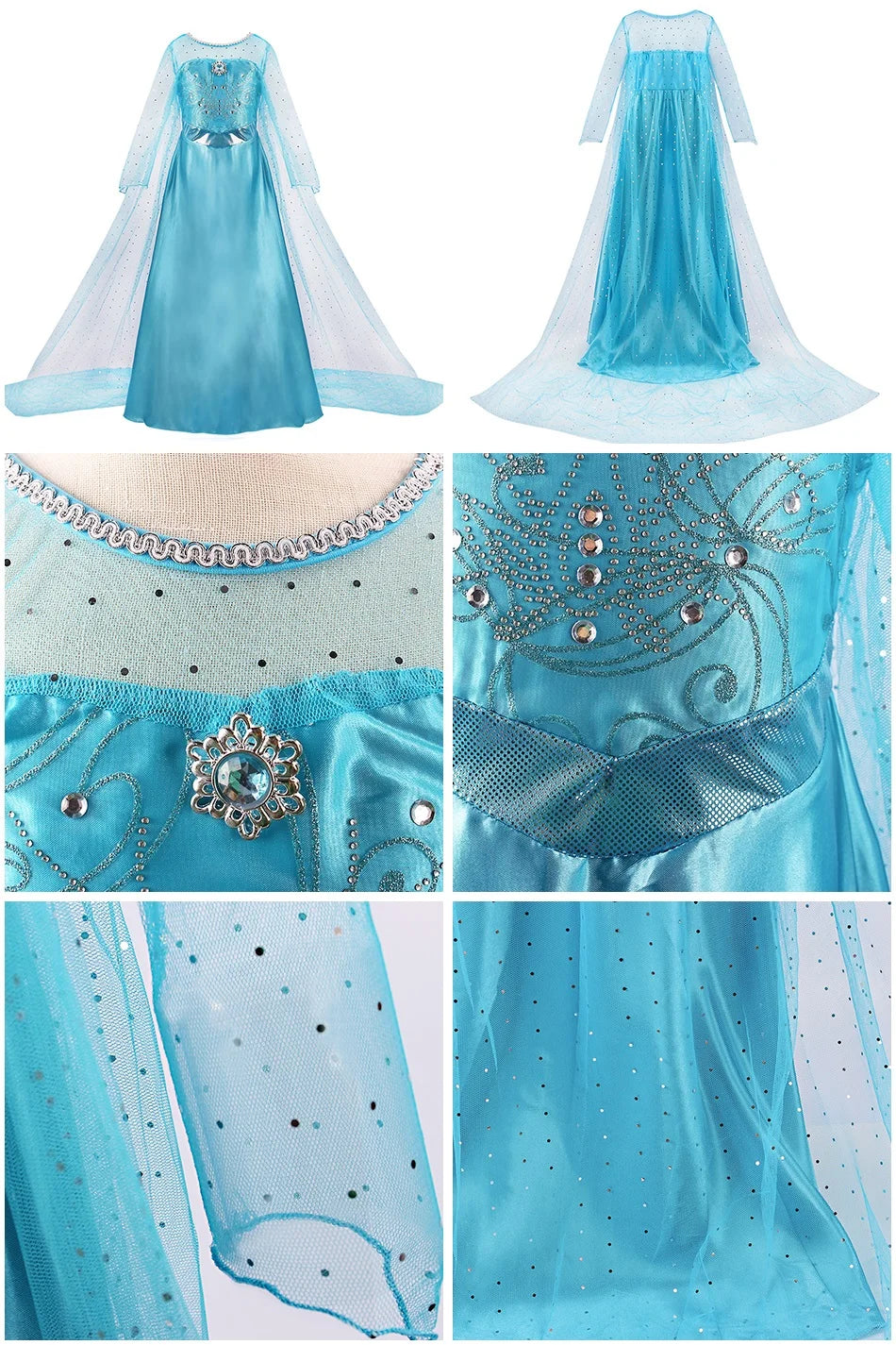 3 5 6 8 10 anos meninas elsa 2 traje crianças halloween cosplay vestido de princesa crianças festa de aniversário vestidos roupas acima