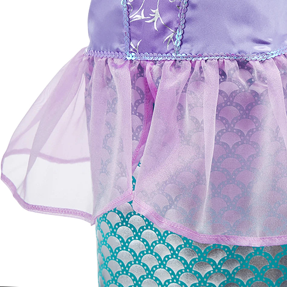 Crianças neve branca cinderela aurora anna elsa traje menina cosplay vestido crianças encanto mirabel pequena sereia roupas de halloween