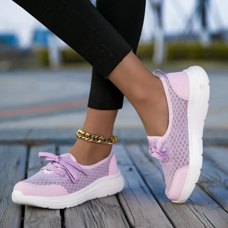 Yrzl mulher tênis deslizamento em sapatos casuais malha respirável confortável macio clássico condução mocassins sapatos para senhoras