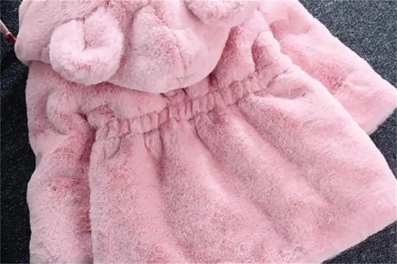 Casaco de inverno para crianças jaqueta de lã com capuz engrossar manter quente casacos da menina presentes de ano novo meninas roupas de outono traje de natal