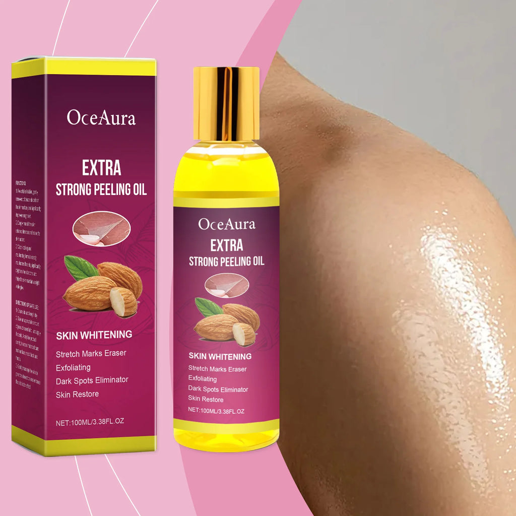 Óleo esfoliante corporal, limpeza e nutritivo para cuidados com a pele seca, tratamento de polimento para pele brilhante