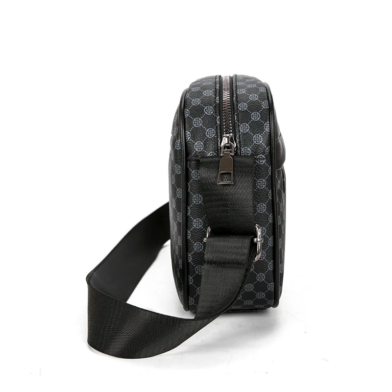 Bolsas de Ombro Casuais e Leves para Homens, Bolsa Mensageiro de Couro PU Macio, Bolsa Transversal Confortável com Alça Larga
